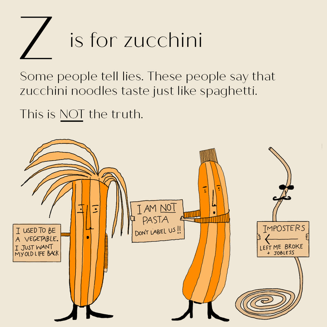 Z is for Zucchini - High Quality Art Print