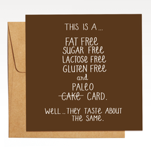 Load image into Gallery viewer, Fat Free, Gluten Free Card
