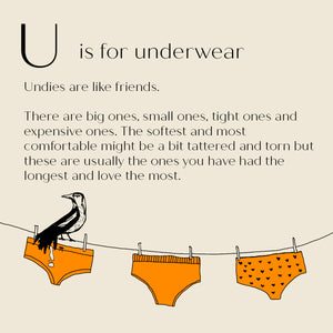 U is for Underwear - High Quality Art Print
