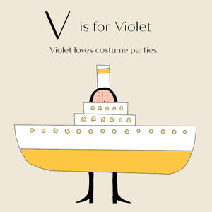 V is for Violet - Personalised Fine Art Print