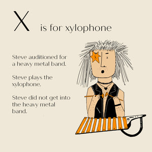 X is for Xylophone - Personalised Art Print